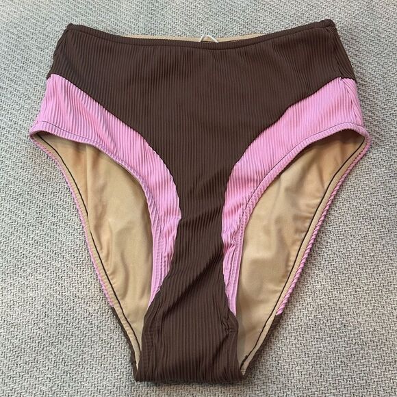 NEW Free People Atmosea Swim Bikini Bottom Briefs Size XS Neenish Colorblock - Picture 2 of 8